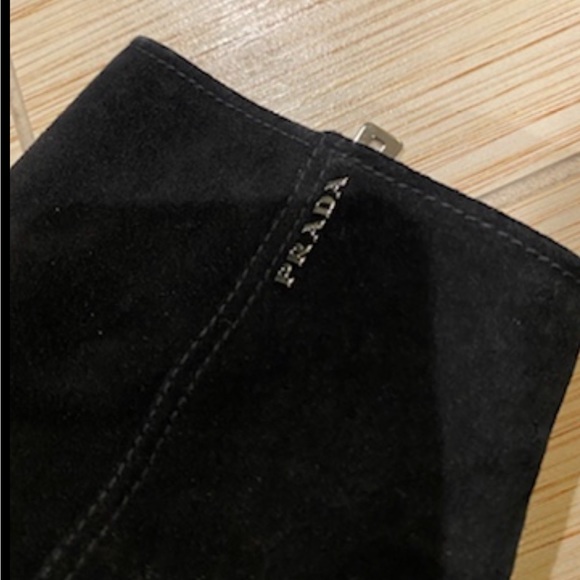Prada Suede Heeled Ankle Boots - Picture 11 of 13